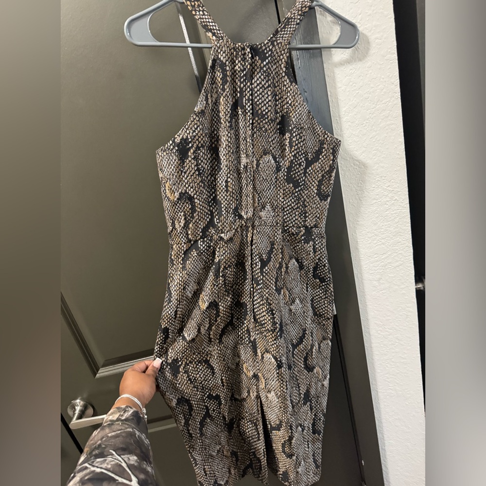 H&M Black and Gold Snake Skin Patterned Dress - Picture 4 of 4